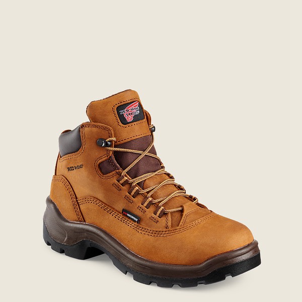 Red Wing Work Boots Brown - Red Wing Womens Flexbond - 5-inch Waterproof Safety Toe - XYOMA-2106